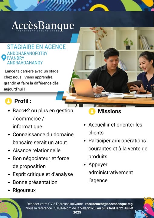  STAGIAIRE EN AGENCE